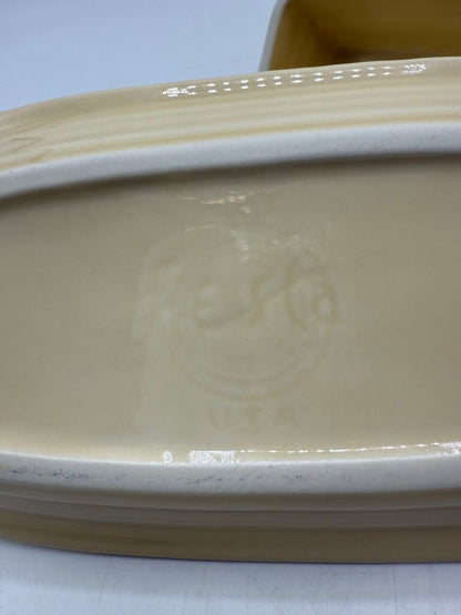 Fiestaware Covered Butter Dish Pale Yellow /rb
