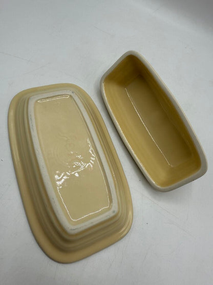 Fiestaware Covered Butter Dish Pale Yellow /rb