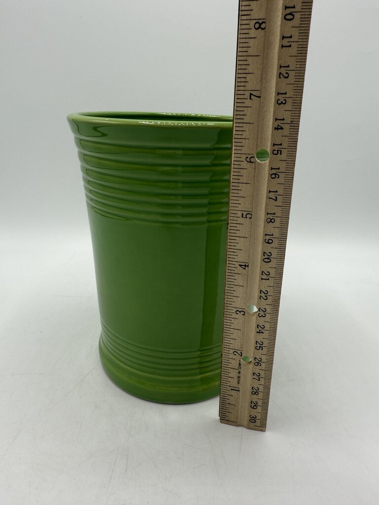 Vtg. Fiesta Shamrock Green Utensil Crock /rb