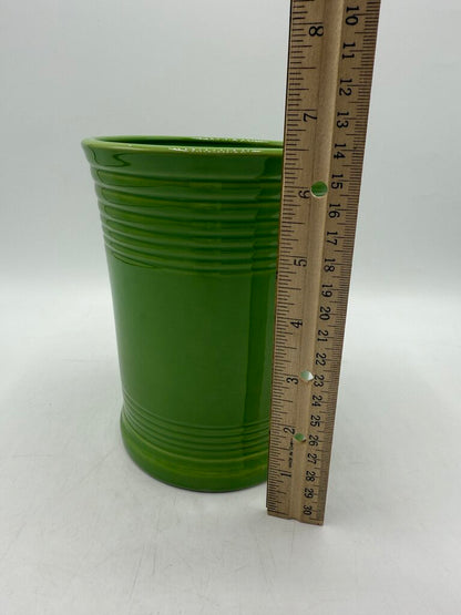 Vtg. Fiesta Shamrock Green Utensil Crock /rb