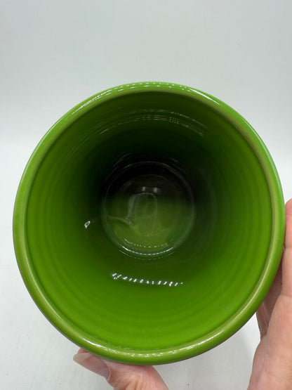 Vtg. Fiesta Shamrock Green Utensil Crock /rb