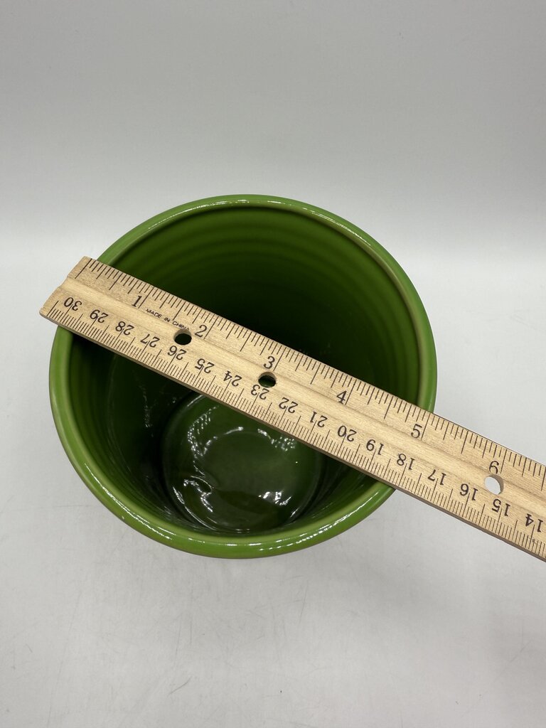 Vtg. Fiesta Shamrock Green Utensil Crock /rb