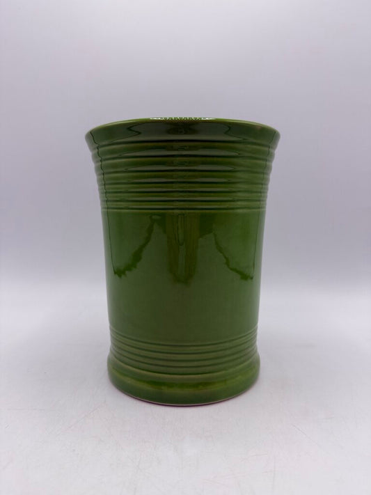 Vtg. Fiesta Shamrock Green Utensil Crock /rb
