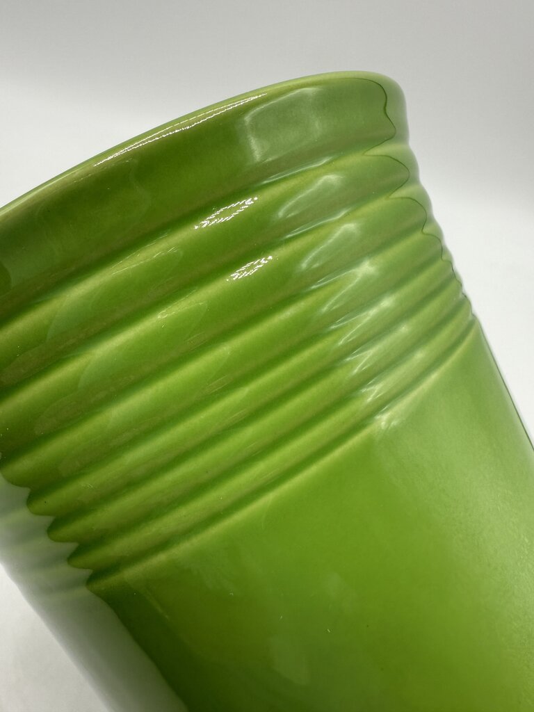 Vtg. Fiesta Shamrock Green Utensil Crock /rb