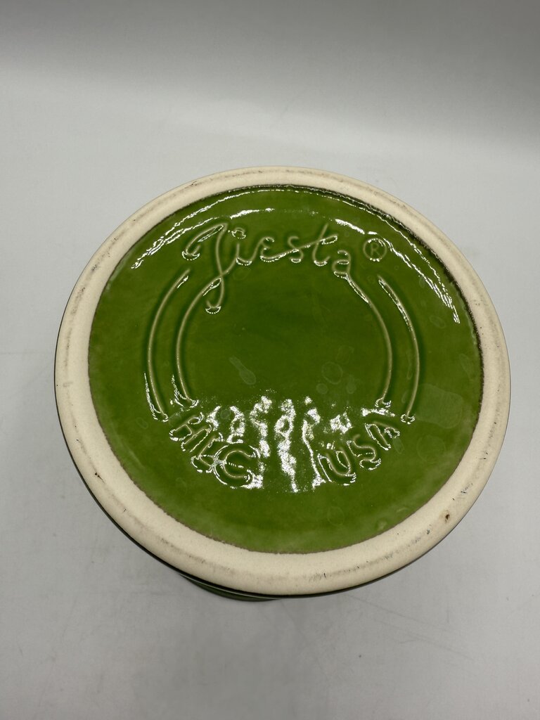 Vtg. Fiesta Shamrock Green Utensil Crock /rb