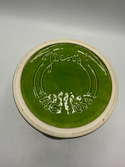Vtg. Fiesta Shamrock Green Utensil Crock /rb