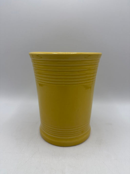 VTG Fiestaware Sunflower Yellow Utensil Crock /rb