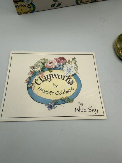 Clay works by Heather Goldminc Sculpture “Cathy’s on Park Bench Meeting Dog /ro