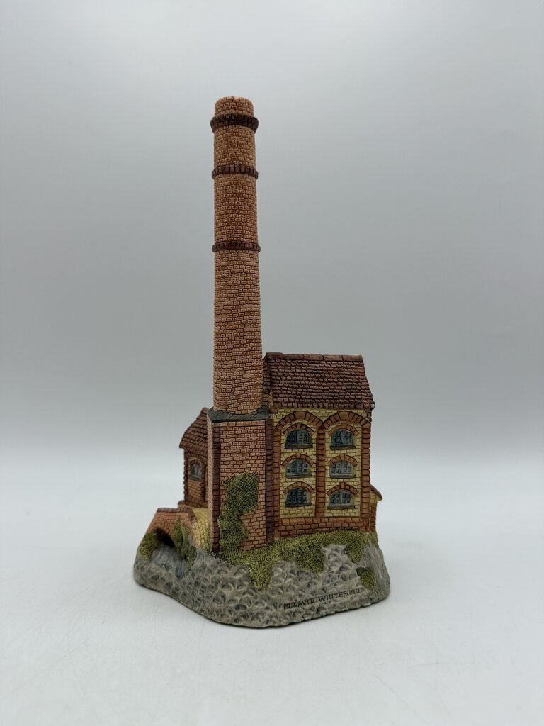 Vintage 1987 David Winter Cottage Derbyshire Mill The Midlands Collection w/Box Signed /rw