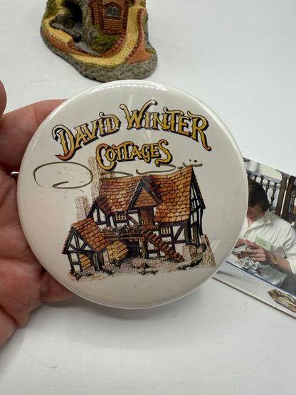 Vintage 1987 David Winter Cottage Derbyshire Mill The Midlands Collection w/Box Signed /rw