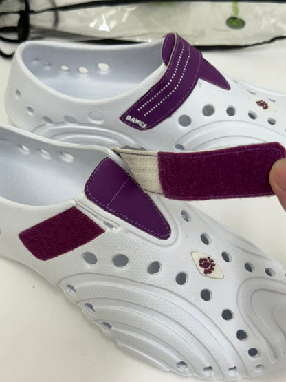 Womens Dawgs Slip-On Clogs White/Purple Size 9/10 /rb