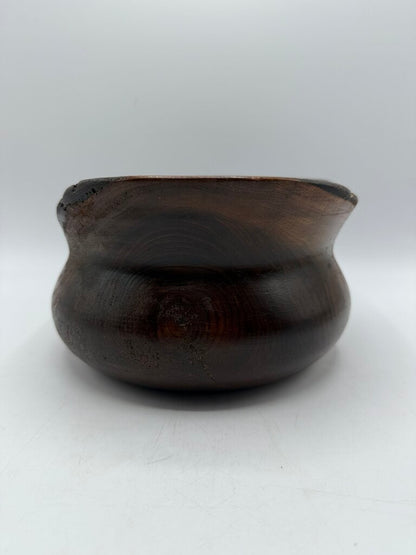 Solid Walnut Wood Bowl Handmade Signed /rw