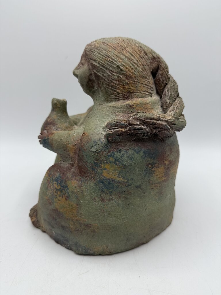 Mexican Folk Art Handmade Seated Abuela (Grandmother) /rw