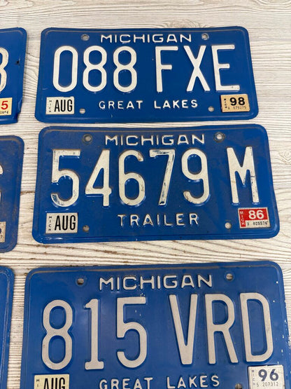 Michigan License Plates Lot of 10 Great Lakes 1985-2023 /roh