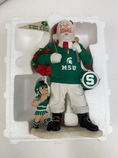 MSU Santa Figurine Danbury Mint 9” Tall /rw