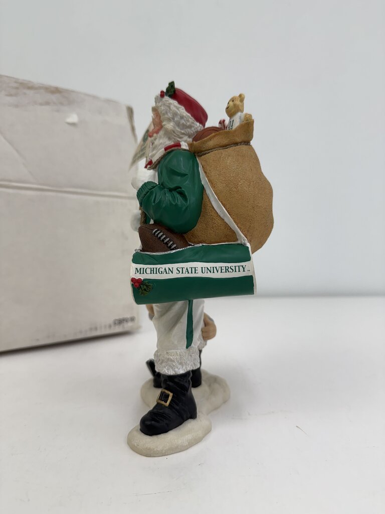 MSU Santa Figurine Danbury Mint 9” Tall /rw