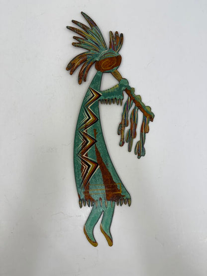 Robert Shields Metal Kokopelli Dancer Musician Wall Sculpture signed by artist /ro