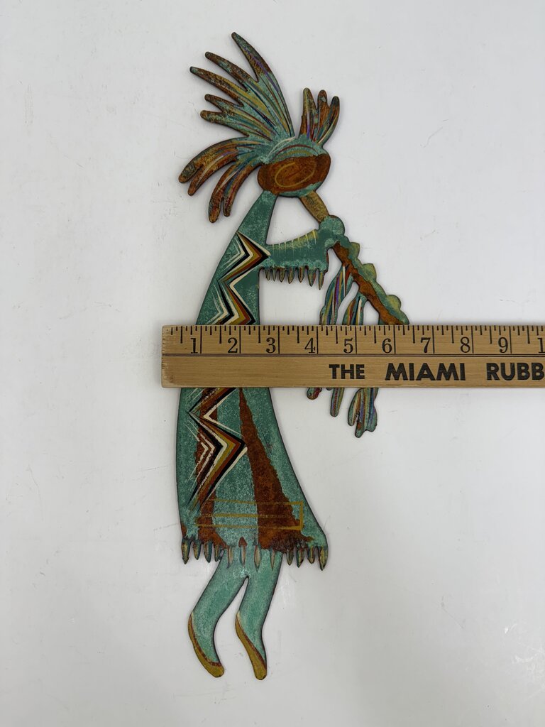Robert Shields Metal Kokopelli Dancer Musician Wall Sculpture signed by artist /ro