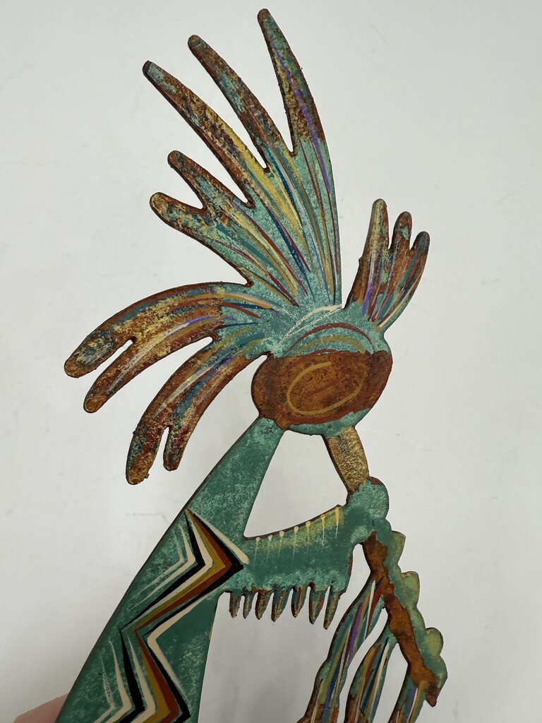 Robert Shields Metal Kokopelli Dancer Musician Wall Sculpture signed by artist /ro