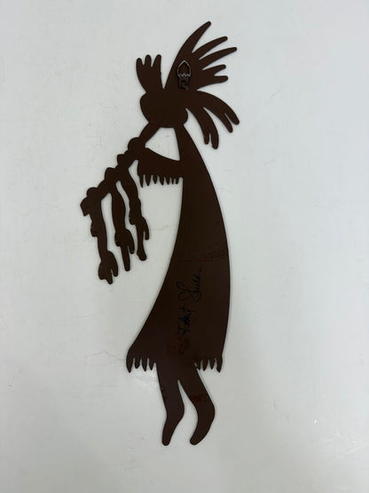 Robert Shields Metal Kokopelli Dancer Musician Wall Sculpture signed by artist /ro