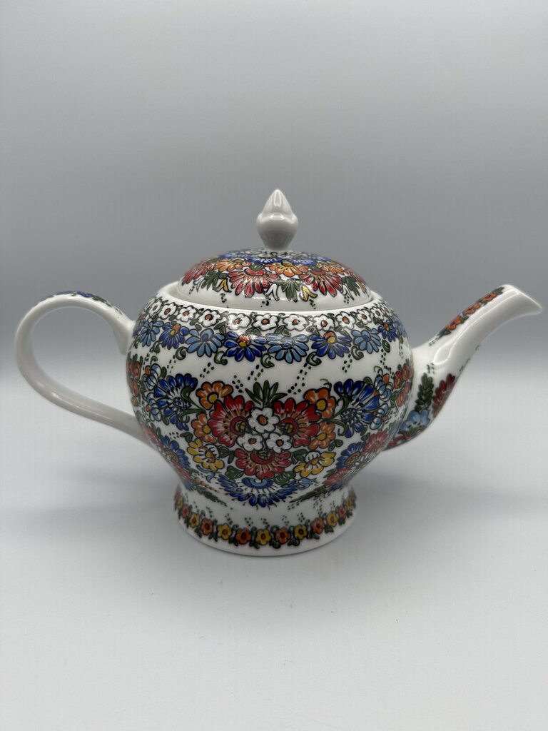 Polish Pottery Hand Painted Tea Pot by Wanar Klocek /ro