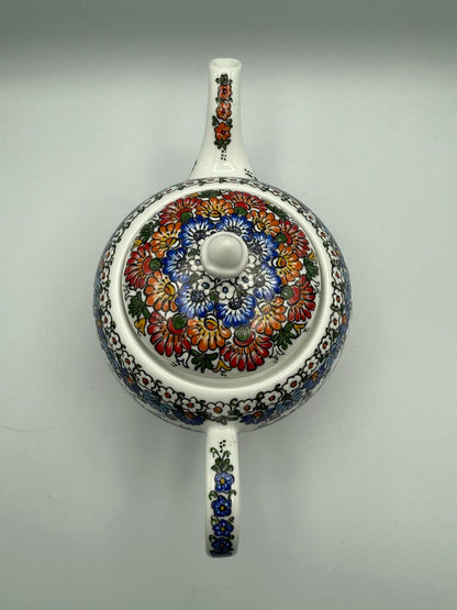 Polish Pottery Hand Painted Tea Pot by Wanar Klocek /ro