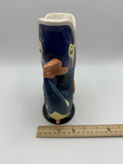 Dartmouth Wade Ceramic Koi Fish Gluggle Jug 8.5” Gurgle Pitcher /rw