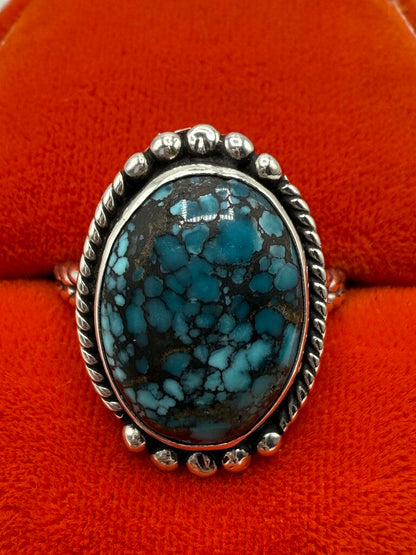 Sterling Silver Turquoise Stone Ring size 10 /ro