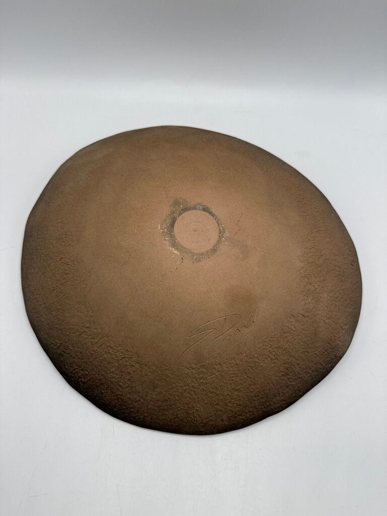 Petrified Forest Pottery Multi Leaf Handmade Bowl Signed /ro