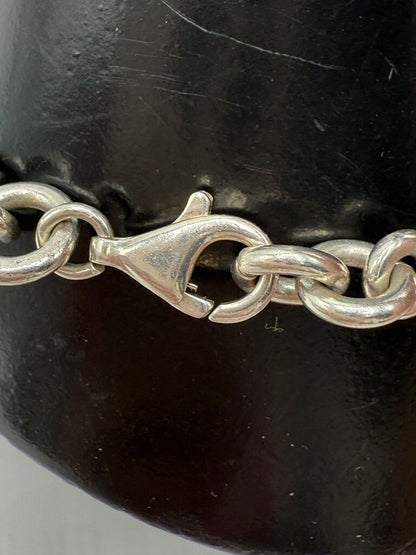 Solid Sterling Silver Bracelet 6 Starfish 22 Grams /ro