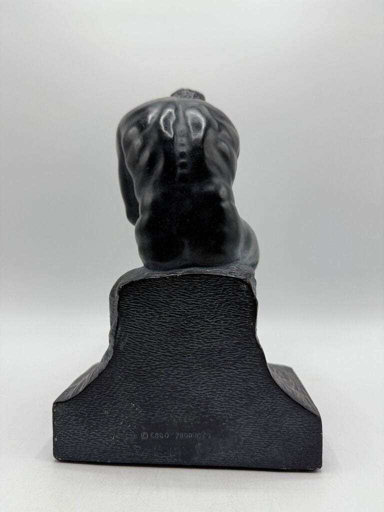 Vintage Rodin’s “The Thinker” Chalkware Statue Esco Prod. /ro