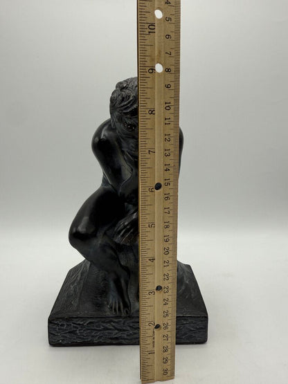 Vintage Rodin’s “The Thinker” Chalkware Statue Esco Prod. /ro