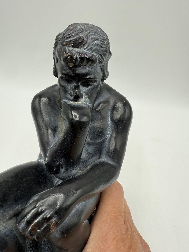 Vintage Rodin’s “The Thinker” Chalkware Statue Esco Prod. /ro
