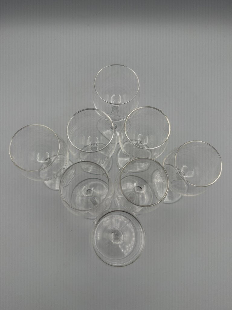 Set of 8 Val St Lambert Crystal Cordial Glasses /ro