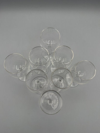 Set of 8 Val St Lambert Crystal Cordial Glasses /ro