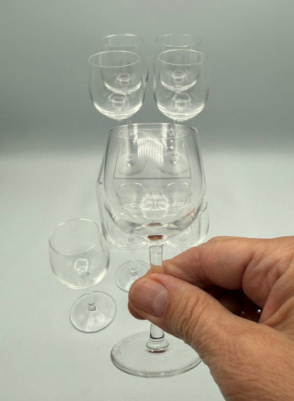 Set of 8 Val St Lambert Crystal Cordial Glasses /ro
