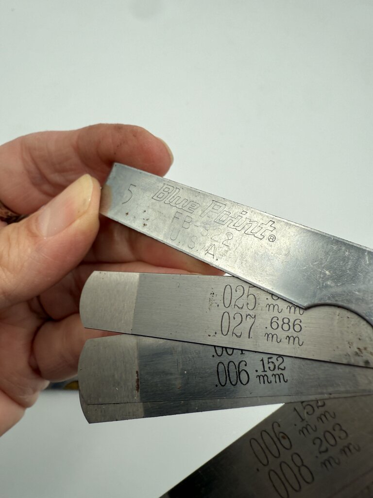 Vintage set of 4 Spark Plug Gapping Tools Champion Snap-On /rw