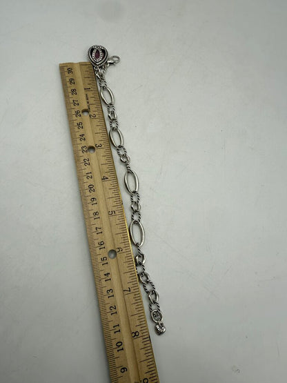 Brighton The Power of Pink Chain Link Bracelet Adjustable /ro