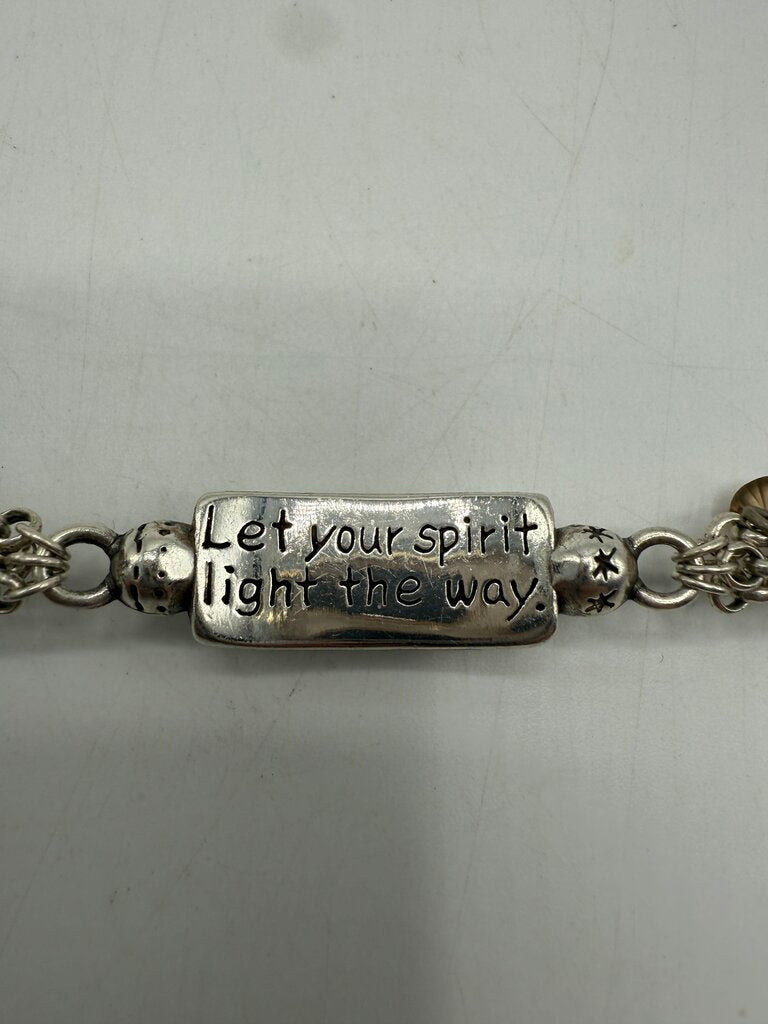 Brighton Listen to Your Heart Silver Toned Bracelet /ro