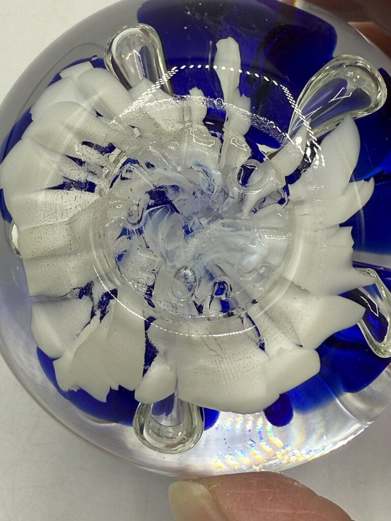 VTG Joe St. Clair Colbalt Blue Trumpet Flower Controlled Bubble /ro