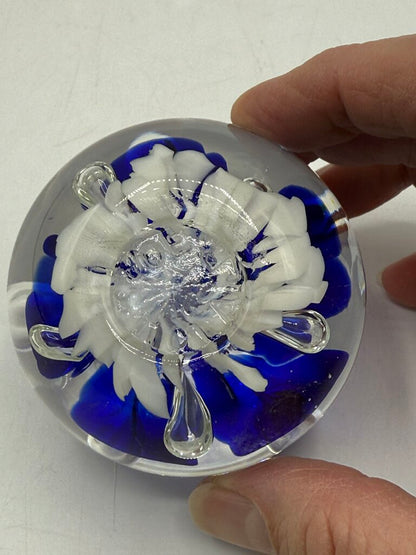 VTG Joe St. Clair Colbalt Blue Trumpet Flower Controlled Bubble /ro