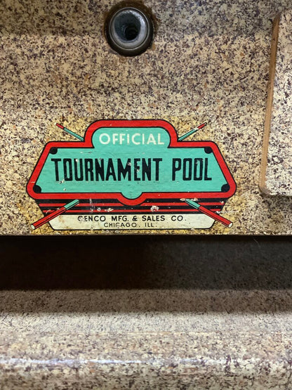 Chicago Genco Tournament Bumper Pool Table