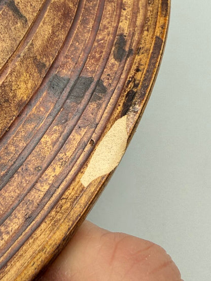 Ellen Evan’s Terrafirma Pottery Grape Grape Leaves 7.75” diam Bowl /roh