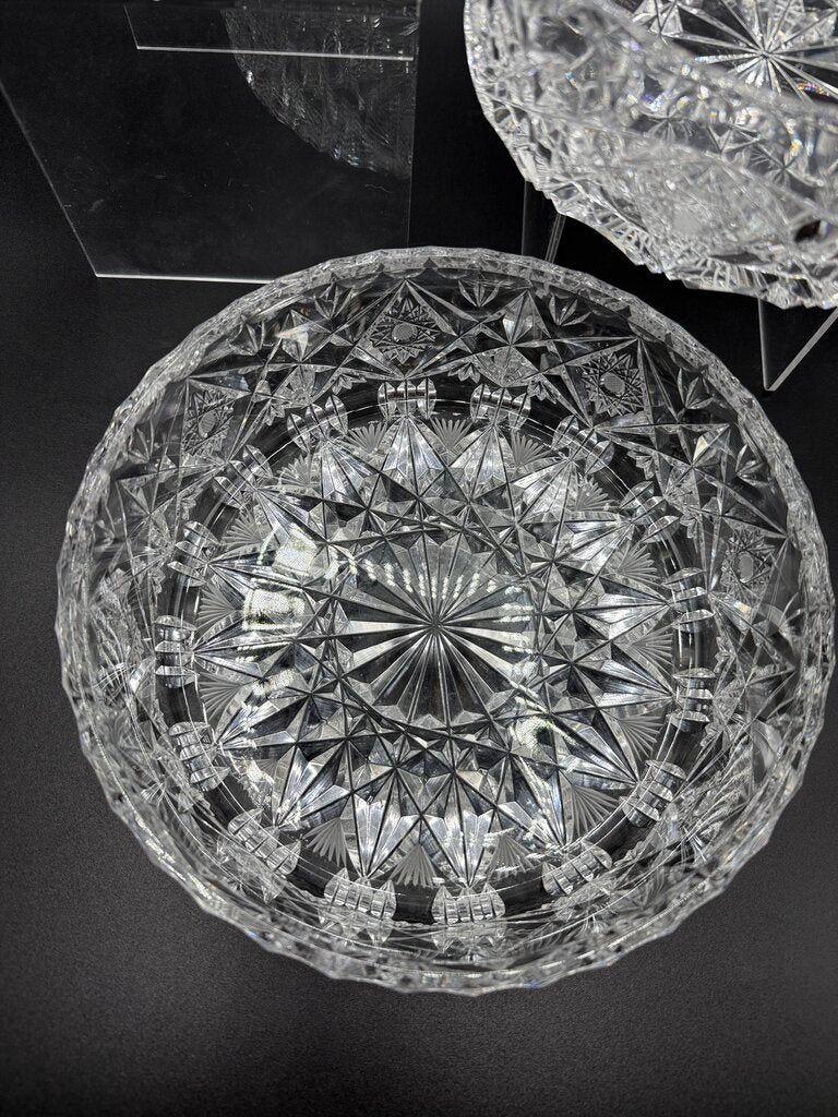 Set of 3 VTG Brilliant Cut Crystal Nesting Bowls /ro