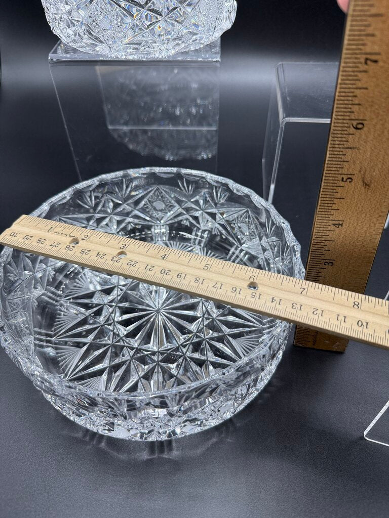 Set of 3 VTG Brilliant Cut Crystal Nesting Bowls /ro