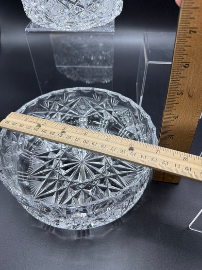 Set of 3 VTG Brilliant Cut Crystal Nesting Bowls /ro