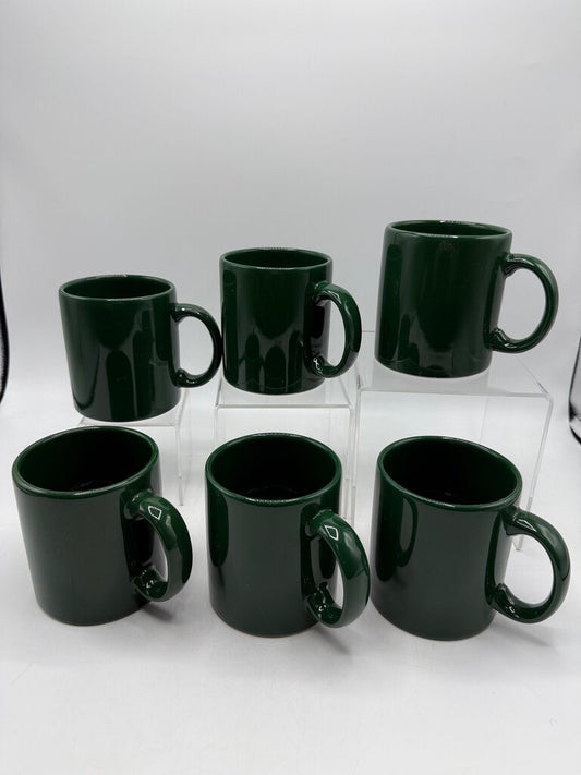 Waechtersbach Solid Color Hunter Green Mugs Set of 6 /rb