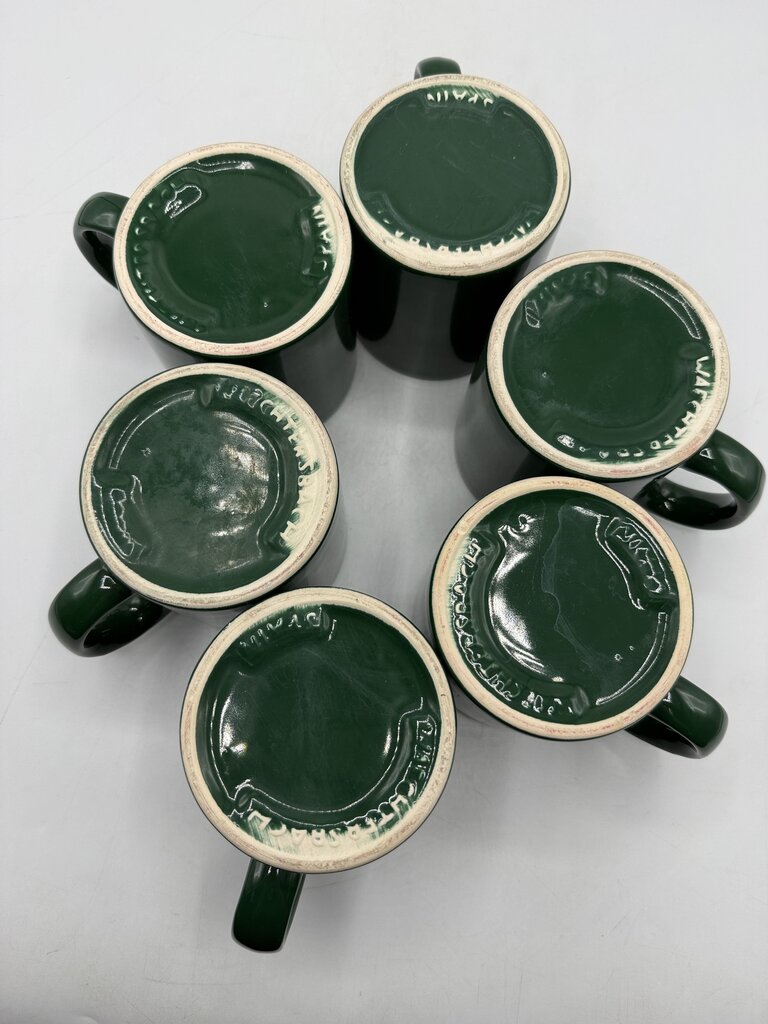 Waechtersbach Solid Color Hunter Green Mugs Set of 6 /rb