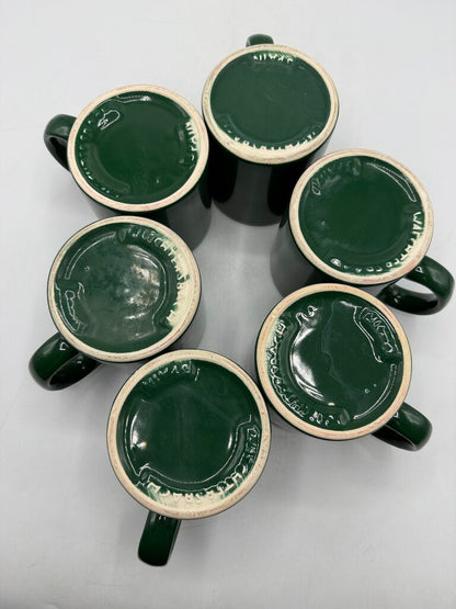 Waechtersbach Solid Color Hunter Green Mugs Set of 6 /rb