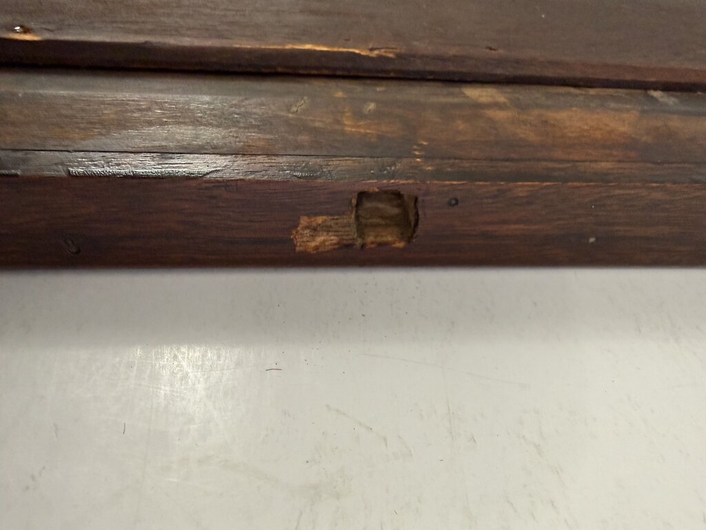 Antique Dresser Top Wood Framed Mirror 13.5” x 8.75” /roh